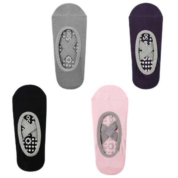 4-Pack Cross-strap Dancing Socks for Women