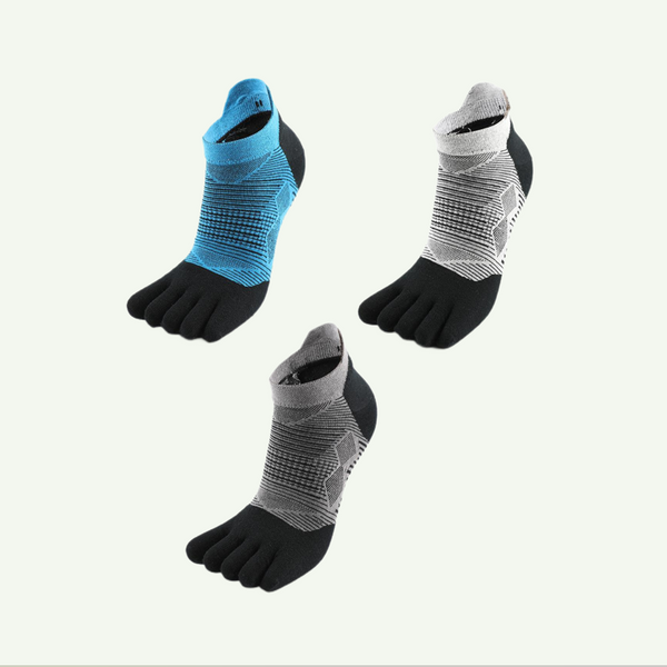 3-Pack Quick-dry Five-toed Coolmax Fabric Socks for Men